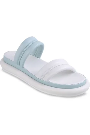 Metro Colourblocked Two Strap Flatform Heels