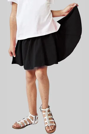 BAESD Girls Flared Mini Skirt With Attached Inner Shorts