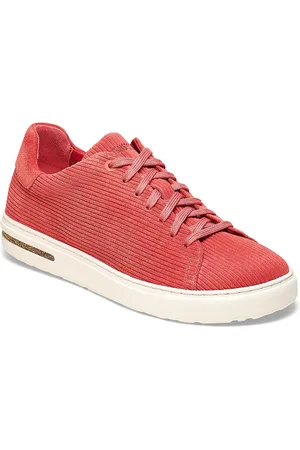 Birkenstock Bend Low Sienna Red Narrow Width Suede Embossed Sneakers