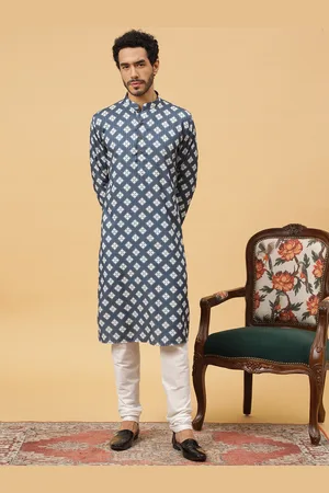 TABARD Geometric Printed Thread Work Pure Cotton Straight Kurta