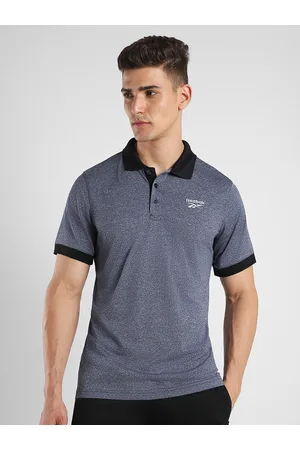 Reebok Self Design Grn Polo Collar T-Shirt