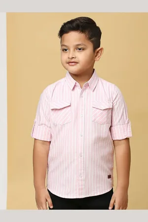 Killer Boys Vertical Striped Smart Oxford Organic Cotton Casual Shirt