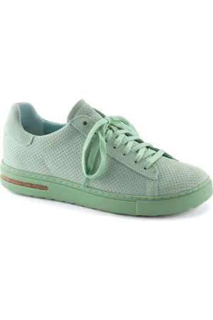 Birkenstock Bend Low Matcha Regular Width Suede Embossed Sneakers