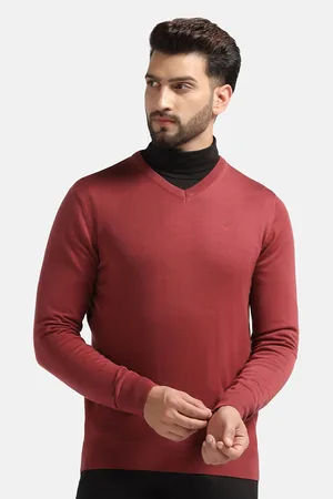 Blackberrys Long Sleeves V-Neck Acrylic Pullover