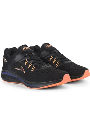 JQR Men FOCUS Black Mesh Running Non-Marking Shoes
