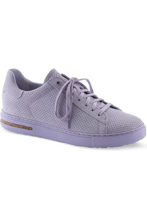 Birkenstock Bend Low Purple Fog Regular Width Suede Embossed Sneakers