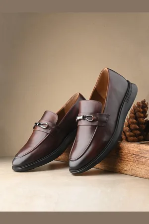 San Frissco Men Lightweight Leather Horsebit Loafers