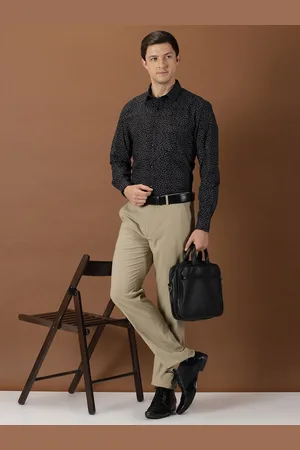 Invictus Men Black Original Opaque Printed Formal Shirt