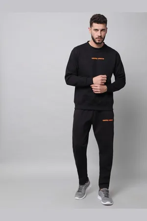 GRIFFEL Typography Printed Fleece Tracksuits