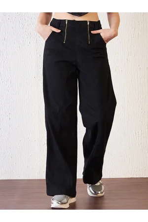 Antheaa Women Black Comfort Relaxed Fit High-Rise Clean Look Stretchable Jeans