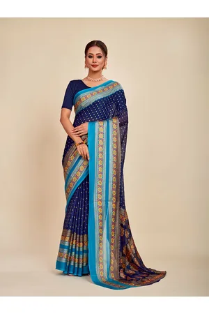 Floral Printed Pure Chiffon Saree