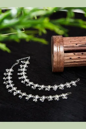 ATIBELLE Set Of 2 German Silver-Plated Anklet