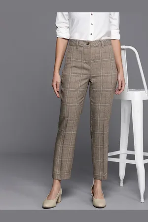 Ladies on sale checked trousers