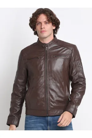 Buy Teakwood Leathers Black Leather Jacket - Jackets for Men | Myntra