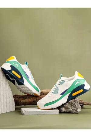 JQR Men RUMBA White Running Non-Marking Shoes
