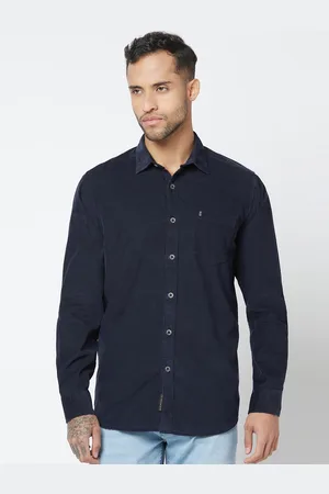 Blue Buddha Regular-FitCorduroy Cotton Casual Shirt