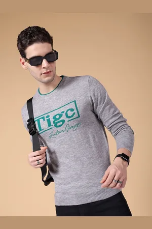 The Indian Garage Co Typography Printed Pullover Sweater