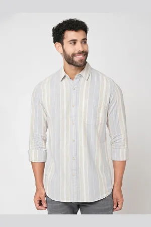 Blue Buddha Vertical Stripes Cotton Casual Shirt