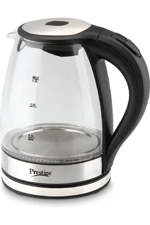 Prestige PGKL Silver Borosilicate Glass Electric Kettle 1.2 L
