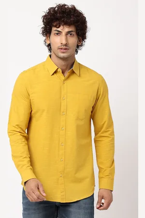 Blue Buddha Spread Collar Cotton Casual Shirt