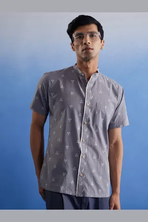 Vastramay Premium Geometric Printed Cotton Casual Shirt