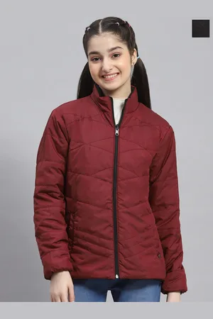 Monte Carlo Girls Mock Collar Reversible Padded Jacket