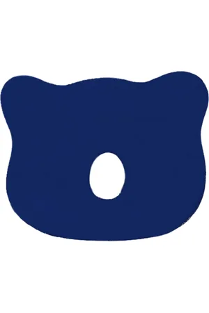 Pum Pum Navy Blue Solid Memory Foam Baby Head Shaping Pillow