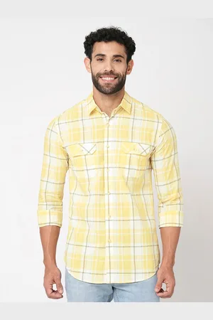 Blue Buddha Checked Spread Collar Cotton Casual Shirt