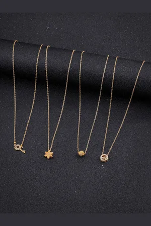 DressBerry Set Of 4 Gold-Plated Chain