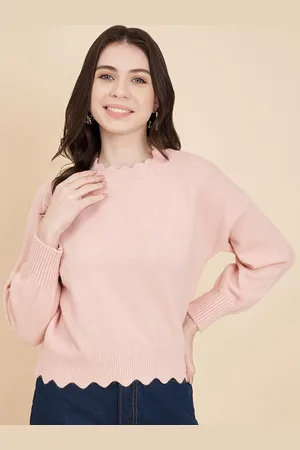 Chemistry Long Sleeves Drop Shoulder Sleeves Wool Pullover Sweater