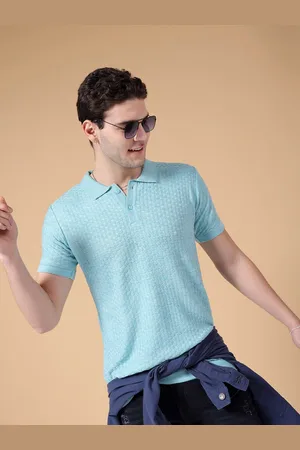 The Indian Garage Co Self Design Shirt Collar Acrylic Pullover Sweater