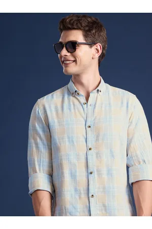 Mast & Harbour Men Standard Checked Pure Cotton Casual Shirt