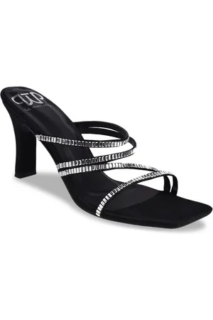 THE WHITE POLE Embellished Party Slim Heels