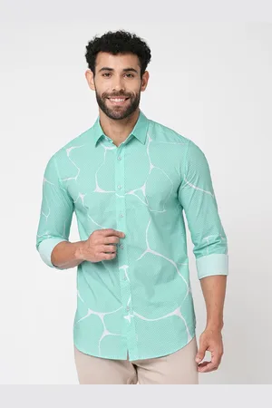 Blue Buddha Abstract Printed Cotton Casual Shirt