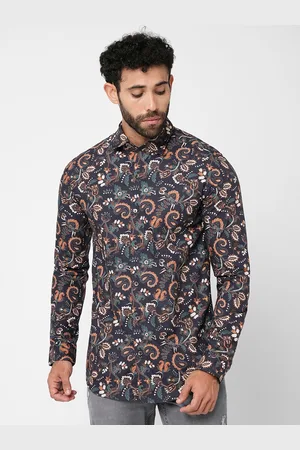 Blue Buddha Ethnic Motifs Printed Cotton Casual Shirt