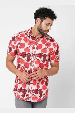 Blue Buddha Floral Printed Spread Collar Casual Shirt