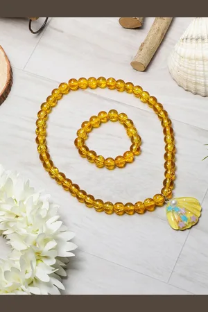 EL REGALO Girls Beaded Necklace & Bracelet Jewellery Set