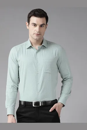 Blackberrys Pure Cotton Slim Fit Printed Formal Shirt