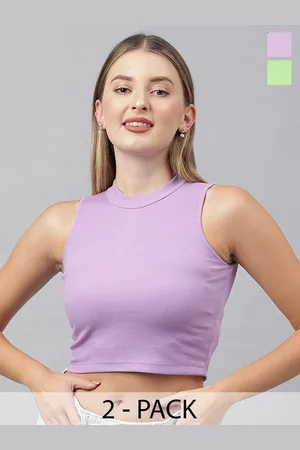 Color Capital Pack Of 2 Cotton Crop Top