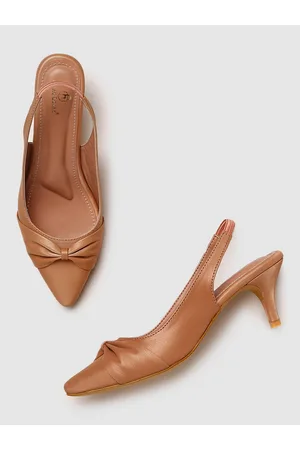 Marc Loire Bow Detail Pointed Toe Kitten Pumps