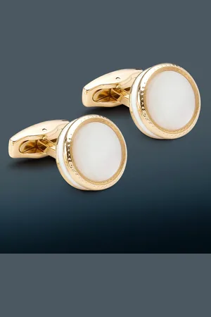 Peora Gold-Plated Round Shaped Cufflink