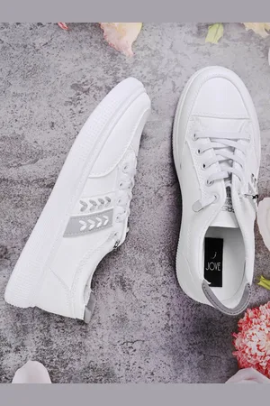 Jove Women Embroidered Lightweight Lace Up Sneakers