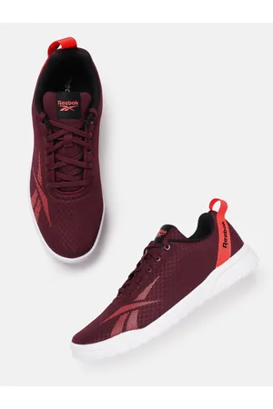 Reebok Men Woven Design Motion Pulse Walking Shoes with Brand Logo Detail