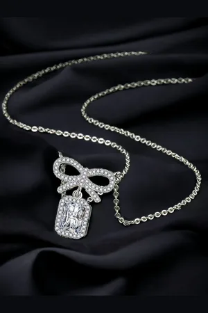 Designs & You Silver-Plated Cubic Zirconia Studded Necklace