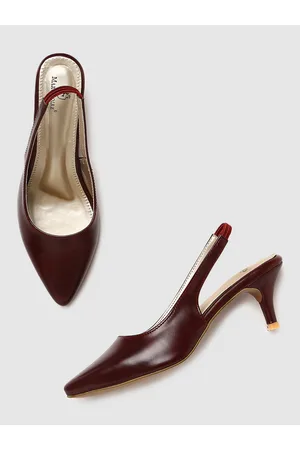 Marc Loire Pointed Toe Kitten Slingback Heel Pumps