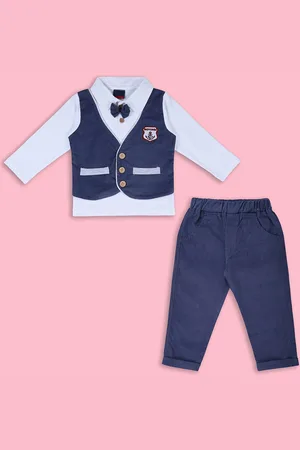 Wish Karo Boys Shirt Collar Shirt with Trousers With Waistcoat