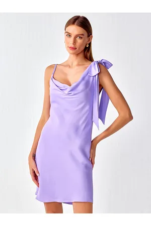 COVER STORY Sleeveless Satin Slip Mini Dress