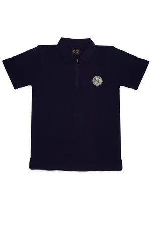 CAVIO Boys Polo Collar Pure Cotton Applique T-shirt