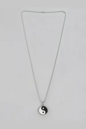 PARIS HAMILTON Men Yin Yang Round Pendant with Chain