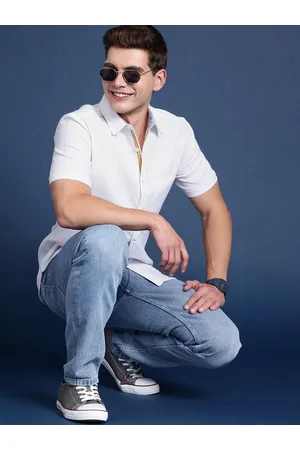 Mast & Harbour Men Slim Fit Solid Casual Shirt